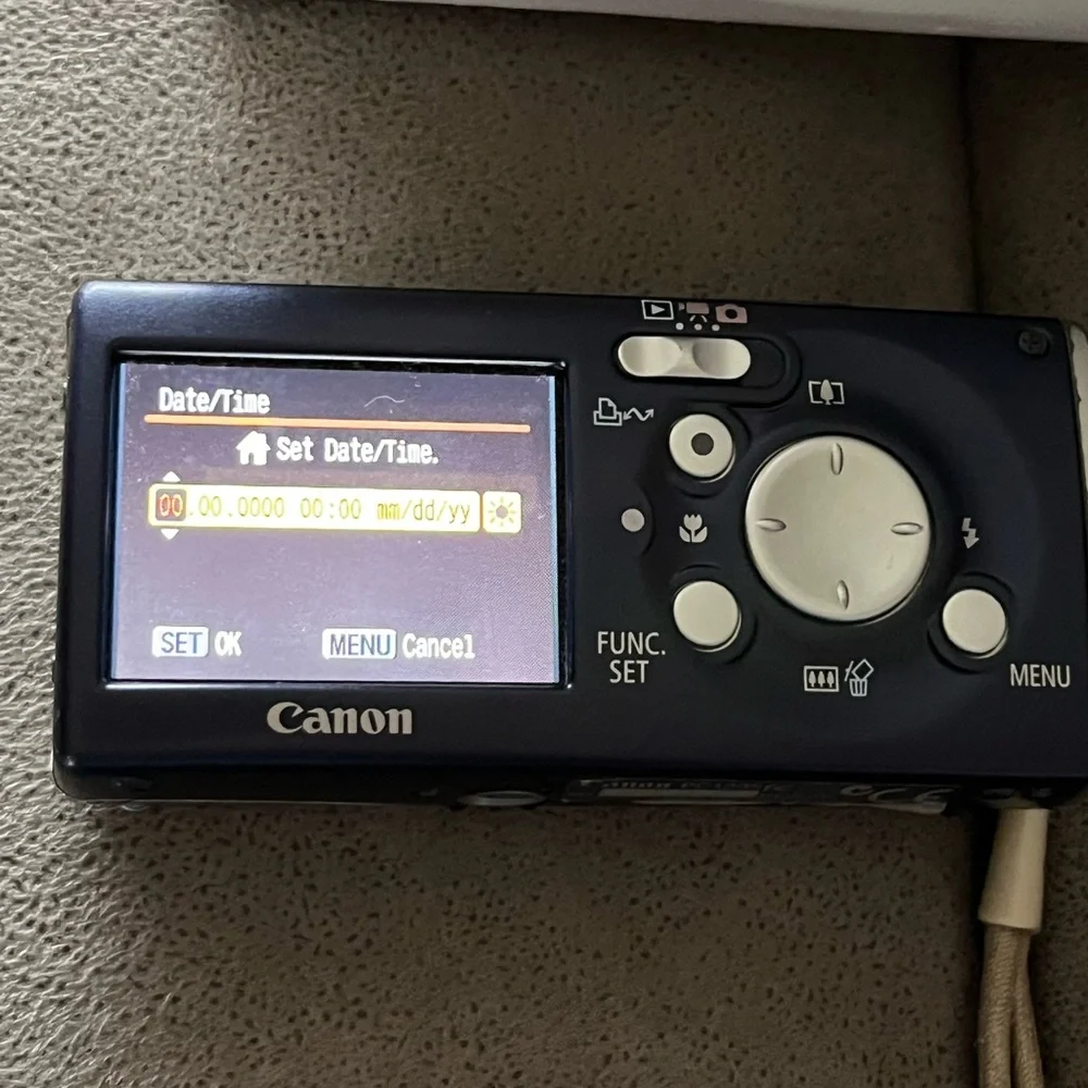 Canon PowerShot SD40 7.1MP Digital Elph blue Camera Lens Error For Parts
